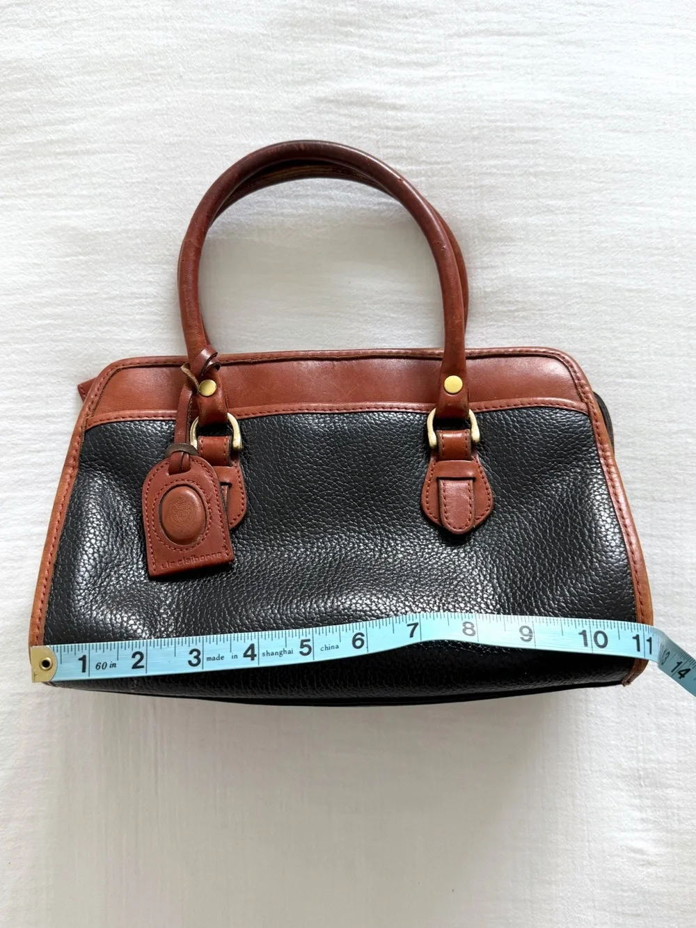 Vintage Liz Claiborne Black Leather Doctor Bag